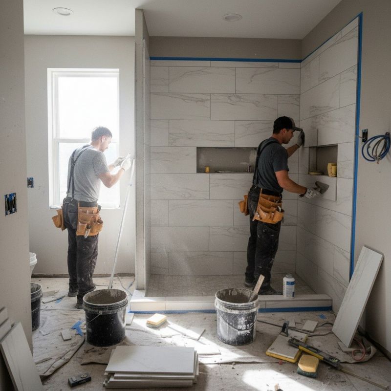 Local Tile Shower Installation pros at work